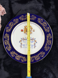 Thumbnail for Rare Aynsley Royal Commemorative Plate prince Charles & Diana Wedding 1981 Gilt 1