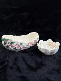 Thumbnail for decor Maling Ware 4586 Dogwood Planter/Trough & Small Bowl - Pink Floral Large14