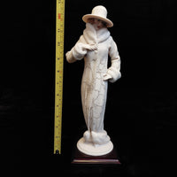 Thumbnail for RARE Giuseppe Armani Winter Flowers Lady figurine Florence boxed White Fur Coat.3