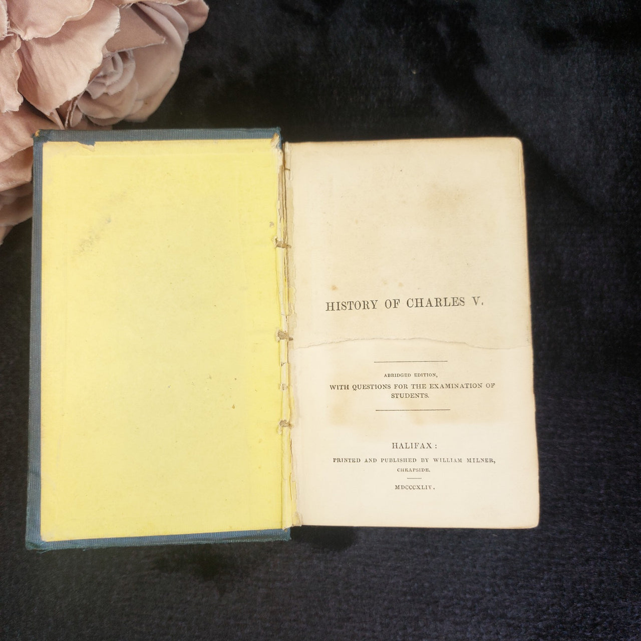 Robertson History Charles V Book Acceptable  1845  Worn Gold Gilt Spine Halifax5