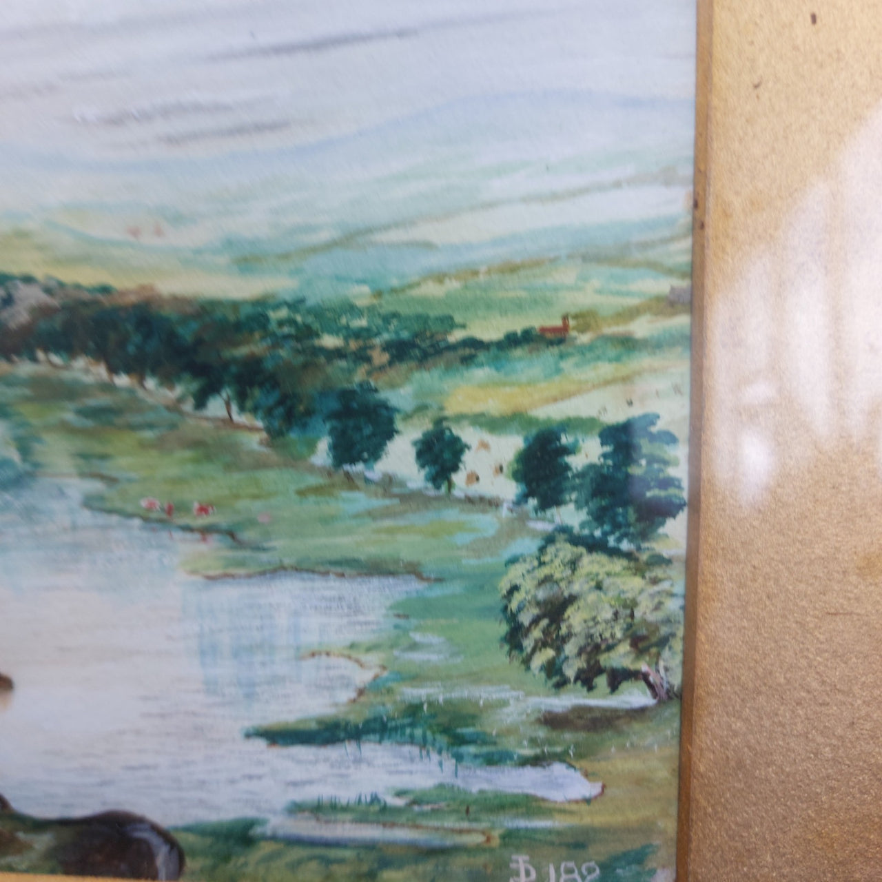 1882 J. Middleton Painting Landscape “Duddingston Loch from the Queen’s Drive"9