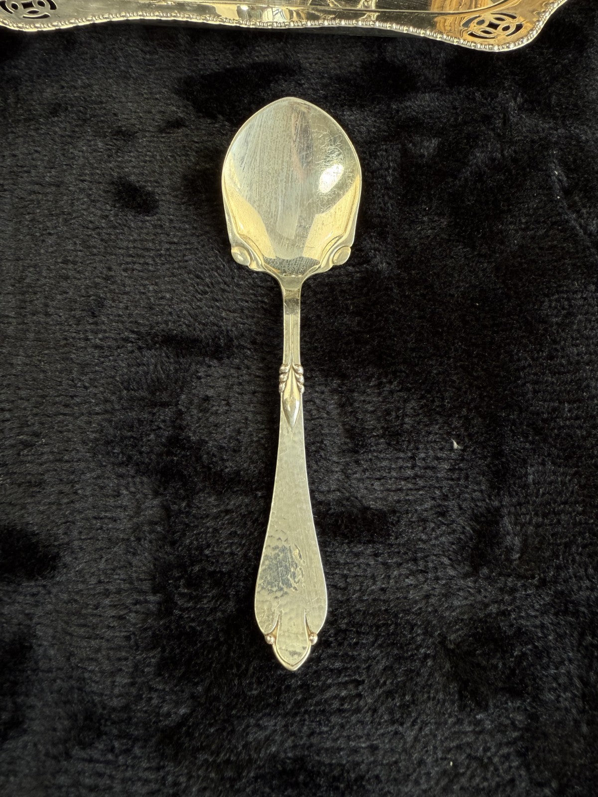 Vintage SilverPlated Serving Tray and serving Spoon Set rectengle plate7