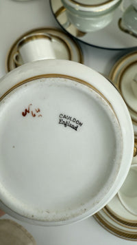 Thumbnail for Stunning Antique Cauldon & Aynsley 27pc Tea Set c.1910 | Edwardian Gilt & Black14