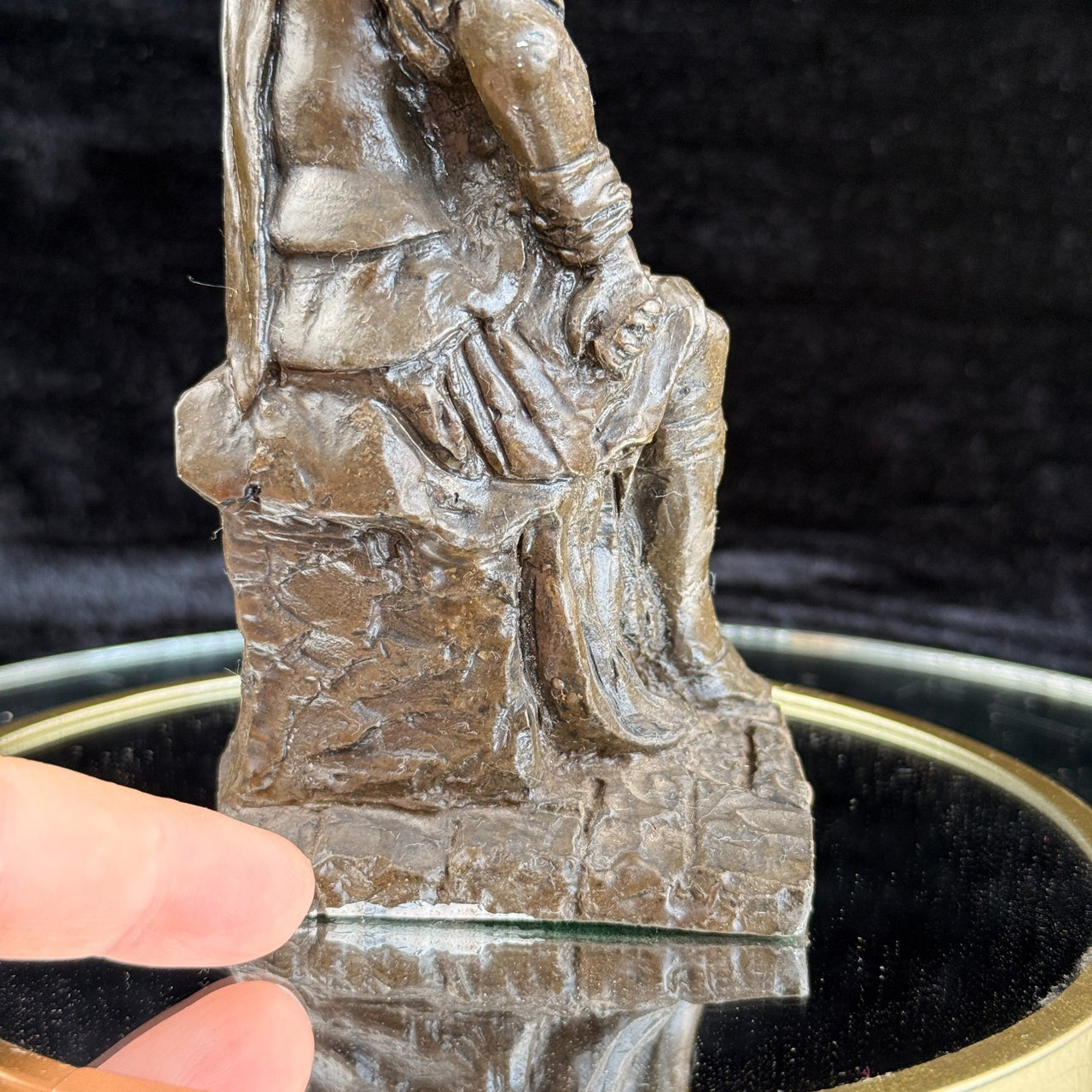 Bronze Lorenzo de Medici Figurine Sculpture Thinker Style 6" Renaissance Art.16