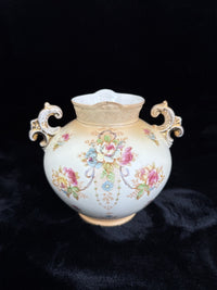 Thumbnail for Antique Crown Devon Floral Twin Handled Urn Vase c.1917-1930 English Pottery8