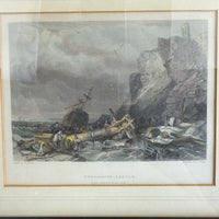 Thumbnail for Antique Hand-Colored Lithographs Dunstanborough Castle & Tynemouth Pair Prints22