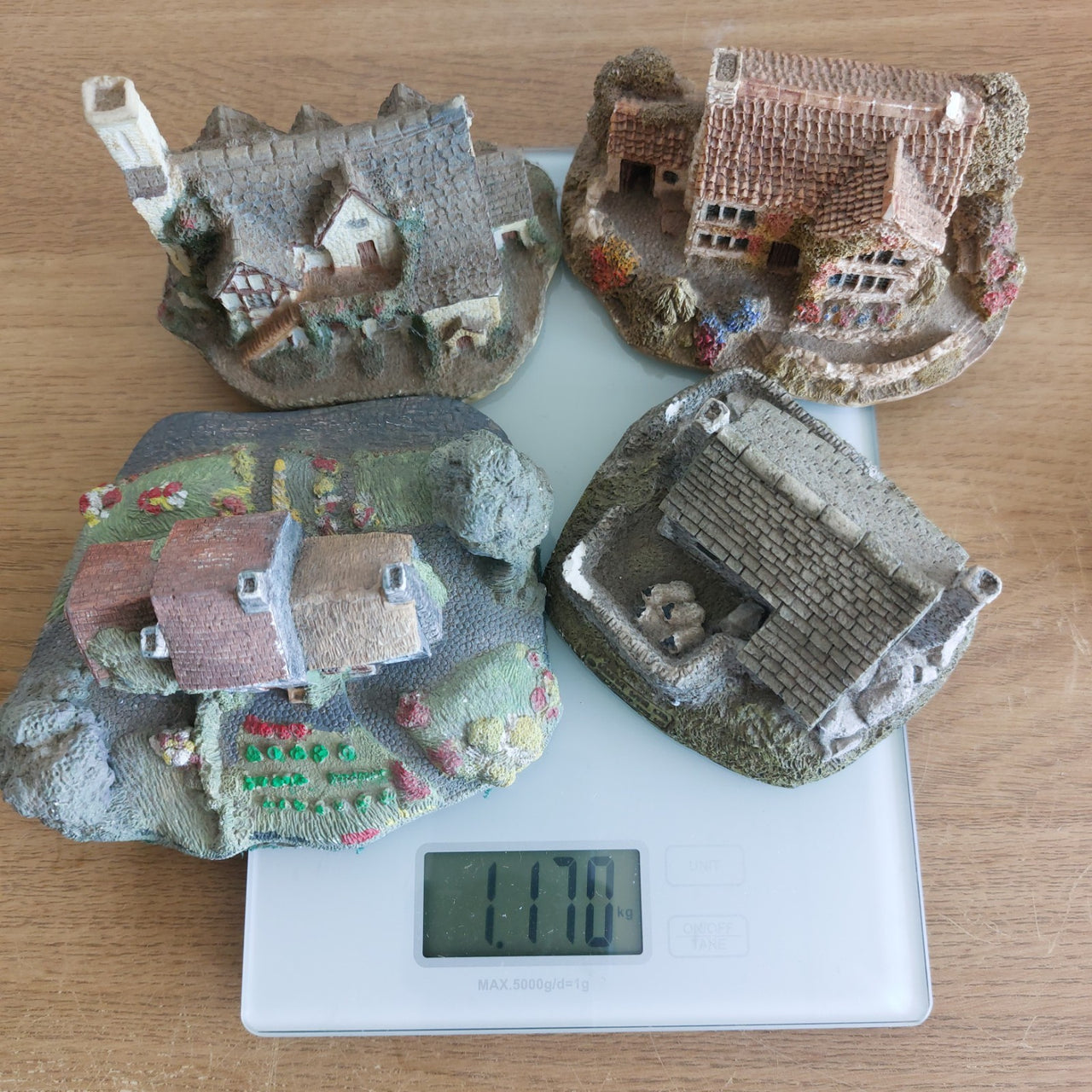 Lilliput Lane UK Cottage Set Acceptable Worn Lot 4 Croft Holme Dyke Sheep Garden20