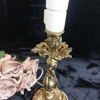 Thumbnail for Antique style Brass Baroque Table Lamp, 14 in, see the pictures Gold7