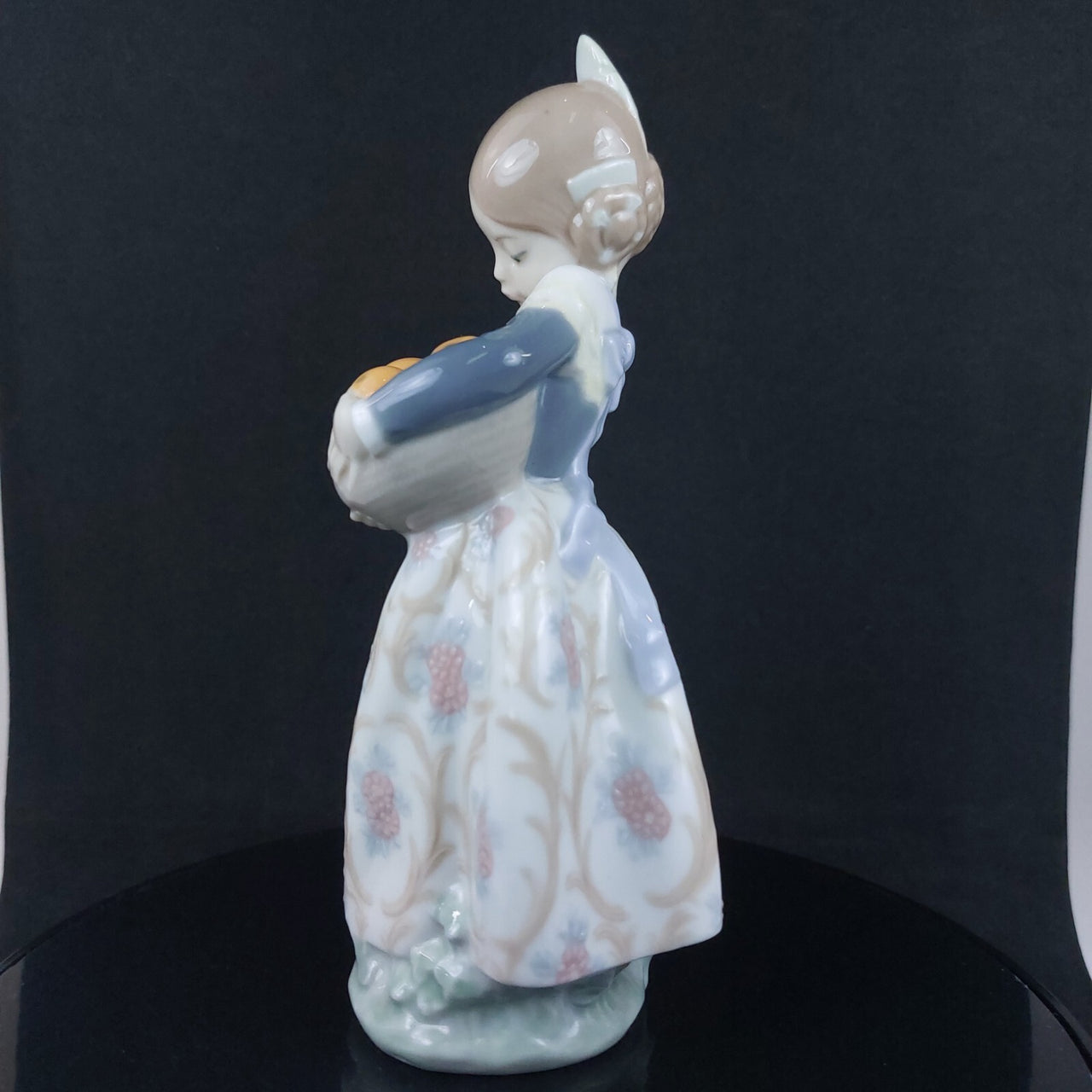 Rare NAO by Lladró Spanish Porcelain Girl with Basket Figurine Handmade Spain9