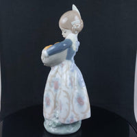 Thumbnail for Rare NAO by Lladró Spanish Porcelain Girl with Basket Figurine Handmade Spain9