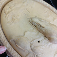Thumbnail for Antique 1800s Wedgwood Yellow Jasperware Game Dish - Little crack & chips China.20