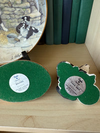 Thumbnail for Border Arts Fine Collie Collection Jock's Pride Plate & Two Figurines,box Resin.21