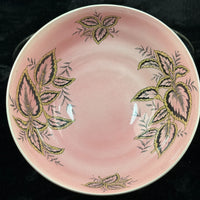 Thumbnail for Maling Coleus Pink Footed Bowl 20cm Vintage Leaf Pattern England 1950s gift10