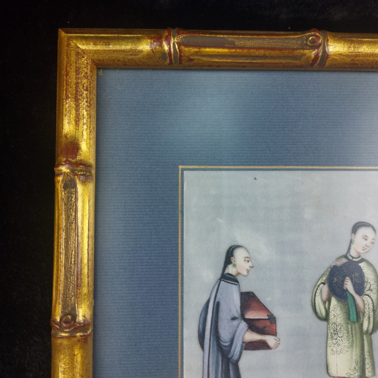 1800's Chinese Antique School Painting â Artisan Cutting Timber with Onlooker8