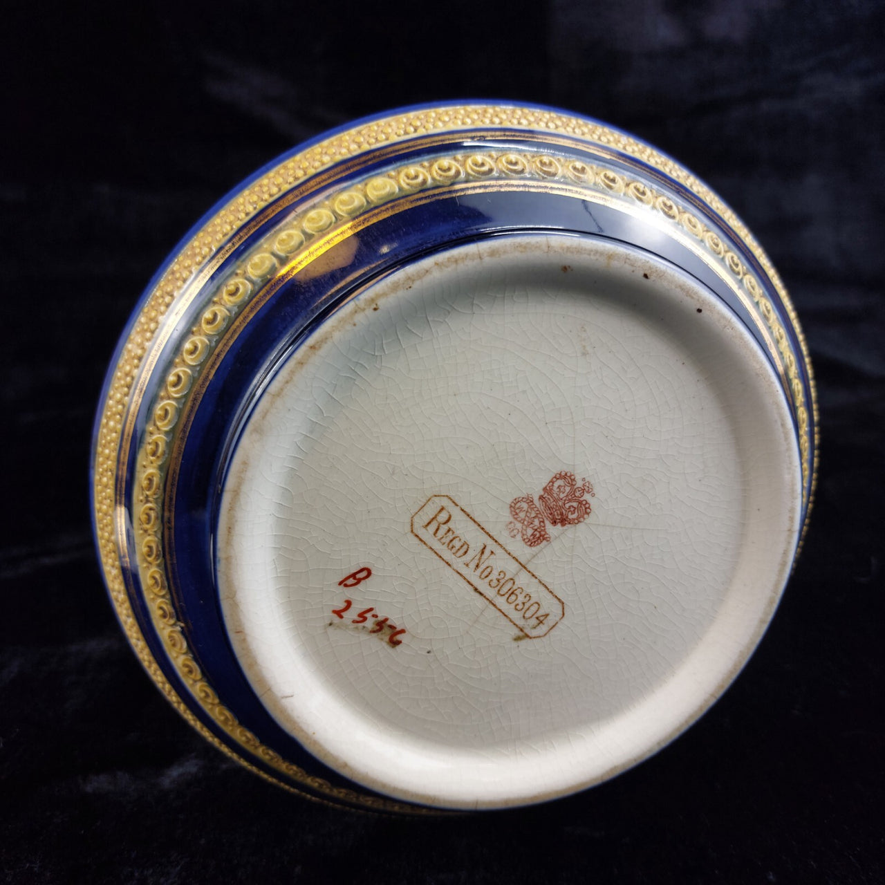 Early Biscuit cookie Jar 1900's William Wood & Co. Enamel & Brass Antique Type8