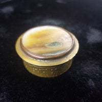 Thumbnail for Vintage Brass & Agate Pill Box/Trinket – HandEngraved   Aged Patina8
