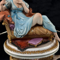 Thumbnail for Tyche Bauer Figurine Lady on Couch Painted Hand Porcelain 8