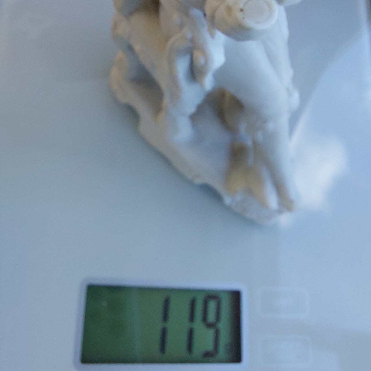 Antique Figurine Bisque 4in Seated Man with Dog White Porcelain Worn & Damaged19