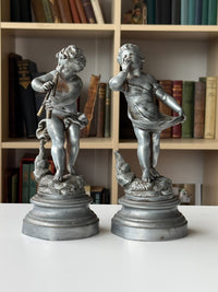 Thumbnail for Antique French Cherub / Putti Metal Figurines 