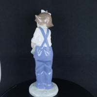 Thumbnail for NAO Lladró Handmade Porcelain Girl -18.5 cm Figurine Collectible Blue Dress -3