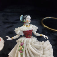 Thumbnail for Alka Dresden Deco German Porcelain Torero Spanish Pair Dancer chip see pics 20