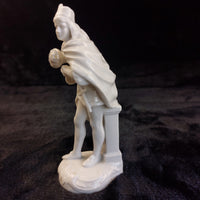 Thumbnail for Antique Porcelain Figurines Pair Woman Man Medieval Style 6in Glazed damaged14