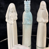 Thumbnail for Modern Minimalist Stone Nativity Set of 6 HandCarved Figures Heavy no jesus bb6