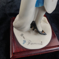 Thumbnail for Florence Giuseppe Armani lady Figurine 1987 Art Deco in Blue 34cm Italy decor.6