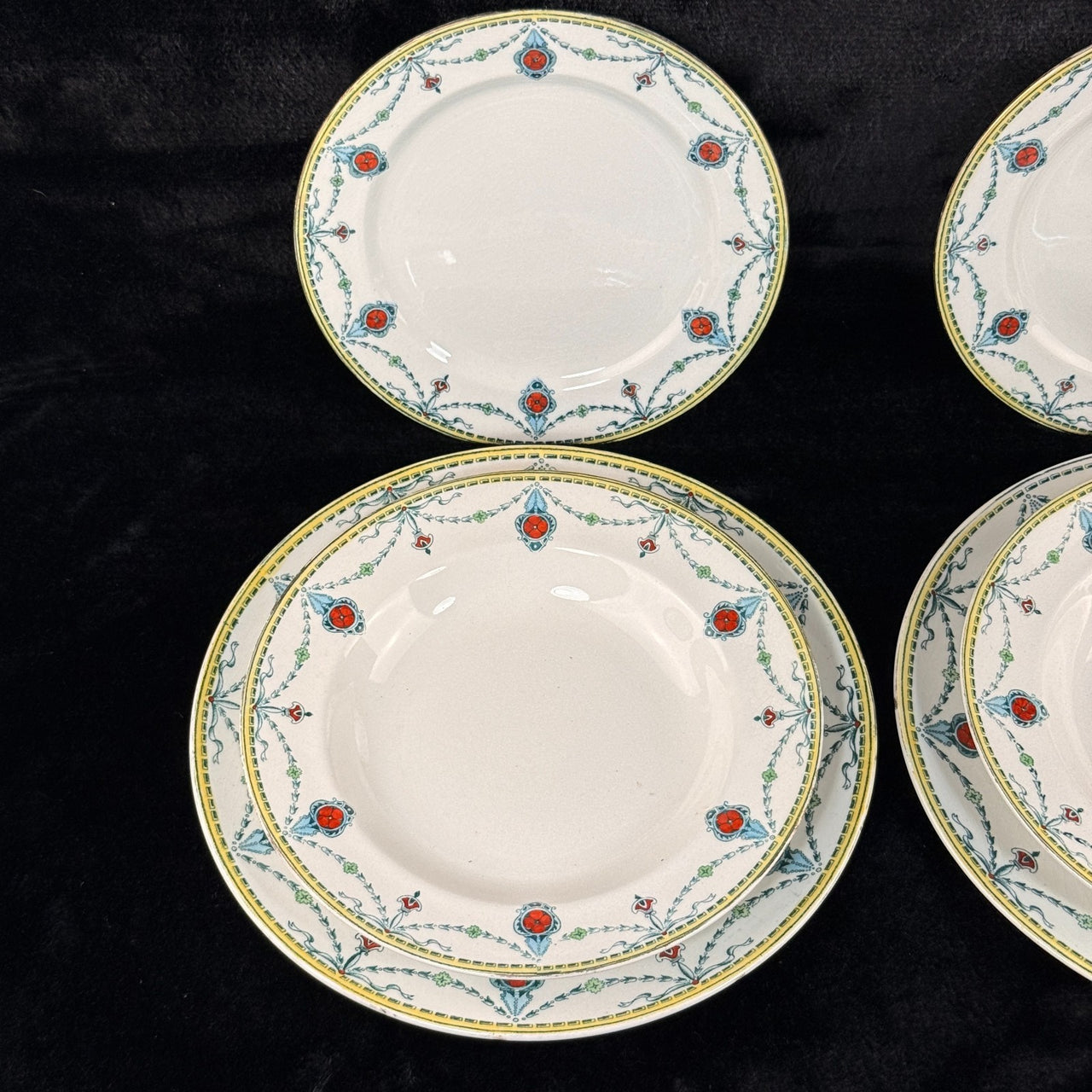 Large Lot of 6 Antique/Vintage Devon Ware (S. F. & Co.) CECIL 1204 Dish & Plates10
