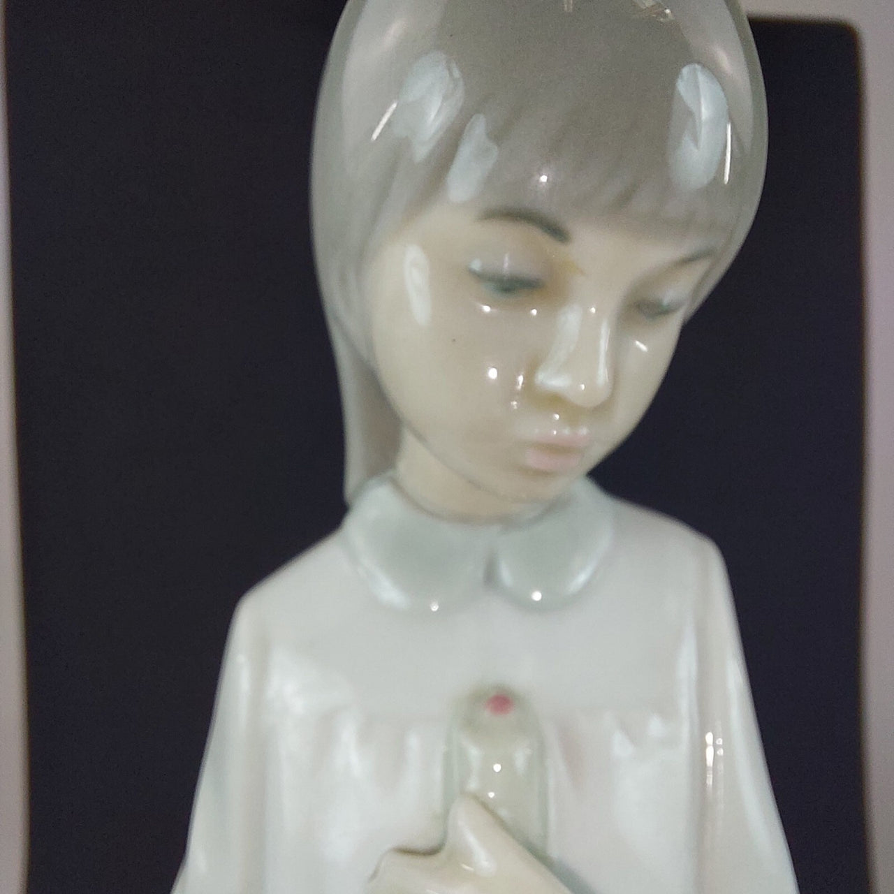 Zaphir Young Holding Girl Candle white Figurine Porcelain Collectable vintage6