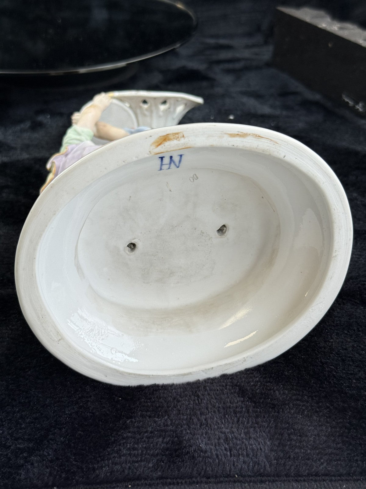 Antique NH Porcelain Two Greek Goddesses Figurine Candle Holder Classical Decor11