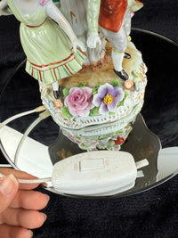 Thumbnail for Antique Hand-Painted Royal KPM Bavaria Porcelain Lamp Table see the pictures dec20