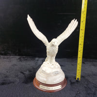 Thumbnail for Leonardo Golden Statue Eagle Sculpture Marble Resin 9” Figurine United Kingdom.1
