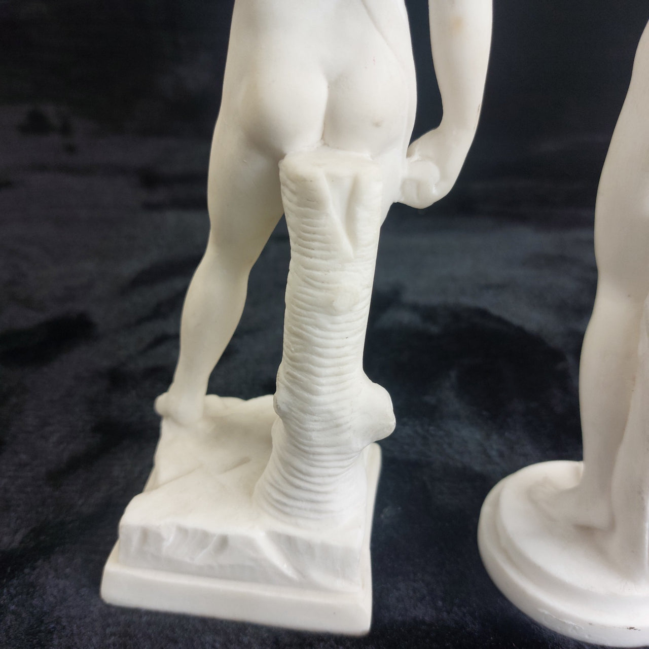 Michelangelo David & Female Nude Sculpture Pair – 9.5" Resin Greece Statue White10
