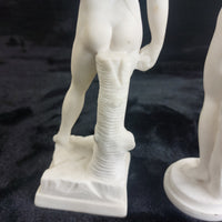 Thumbnail for Michelangelo David & Female Nude Sculpture Pair – 9.5