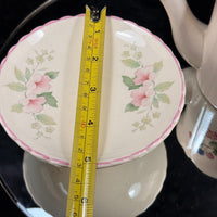 Thumbnail for Hammersley Floral Mini Watering Can & Burleigh Pedestal Cake Stand Porcelain Set2