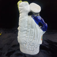 Thumbnail for Staffordshire antique Figurine Lady Rabbit Basket Porcelain Statue 10