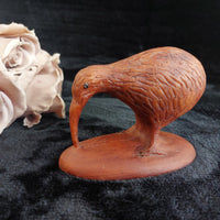 Thumbnail for Figurine Sculpture Handmade New Zealand Kiwi Bird Wooden Carving decor bird 0