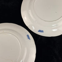 Thumbnail for 1890s plate antique Delph Blue & White Transferware Plates Sailboat Scene x2 UK4