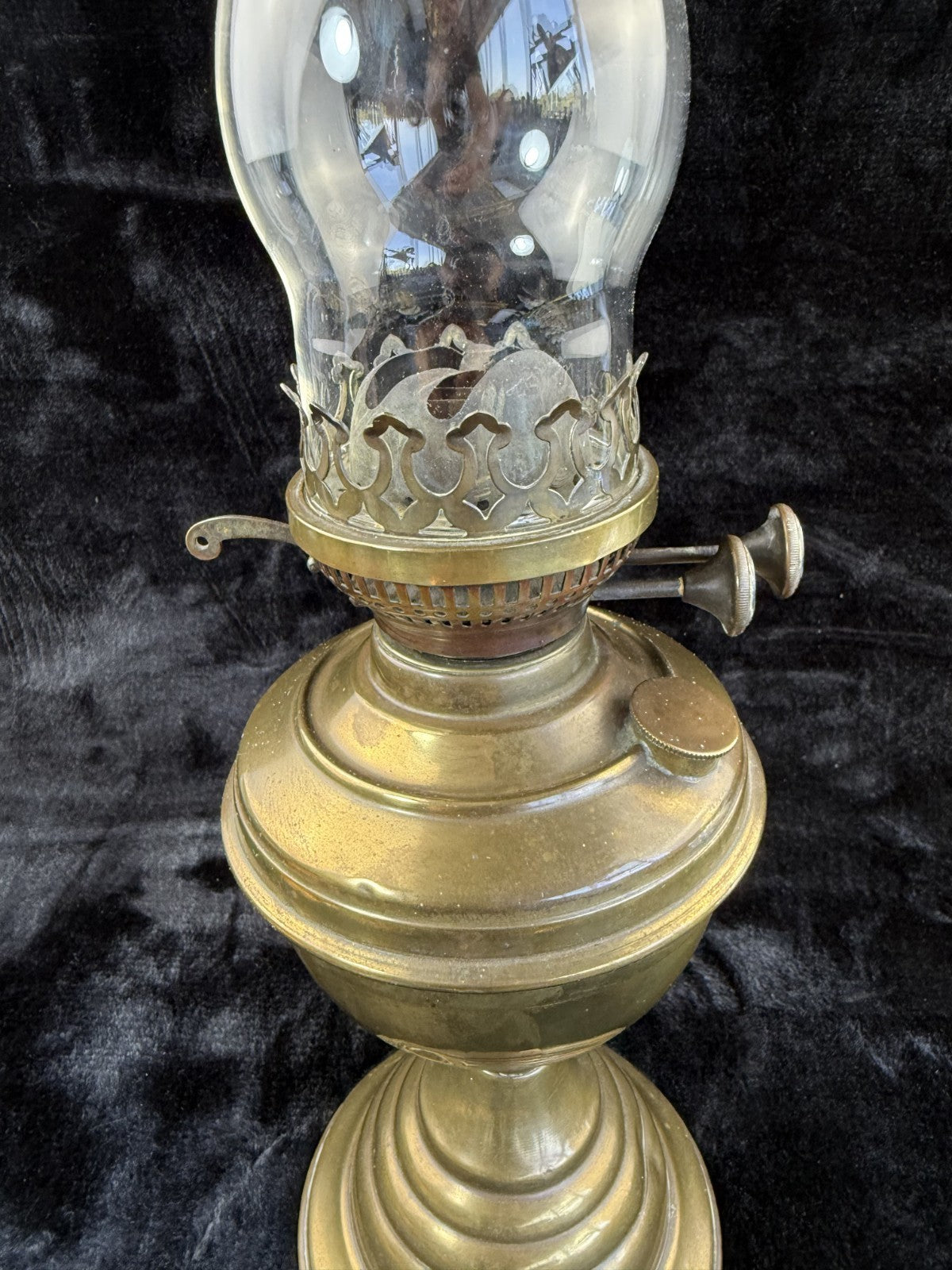 Vintage Vapalux Brass Oil Lamp  British Made Kerosene Lamp 20 in12