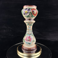 Thumbnail for Milk Bohemian Glass Antique Vase 12” Floral Victorian Urn Form decor see pics2