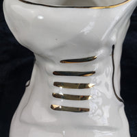 Thumbnail for Maryleigh Pottery Floral Boot Vase Gilded Staffordshire 12