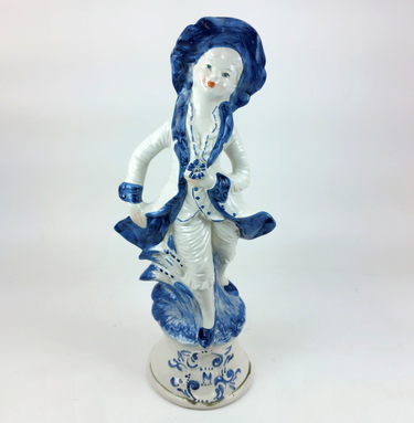 Vintage Capodimonte Lady in Blue Porcelain -13.5