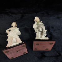 Thumbnail for Giuseppe Figurines Armani Pair Boy Girl Flowers Basket Romantic Scene 9