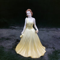 Thumbnail for Porcelain Coalport stunning lady Figurine yellow - Cindy Mint collectable 5