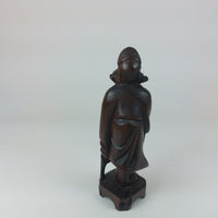 Thumbnail for Antique Style Chinese Qing Dynasty Nanmu Wood Carved Figure  Robed Staff 6