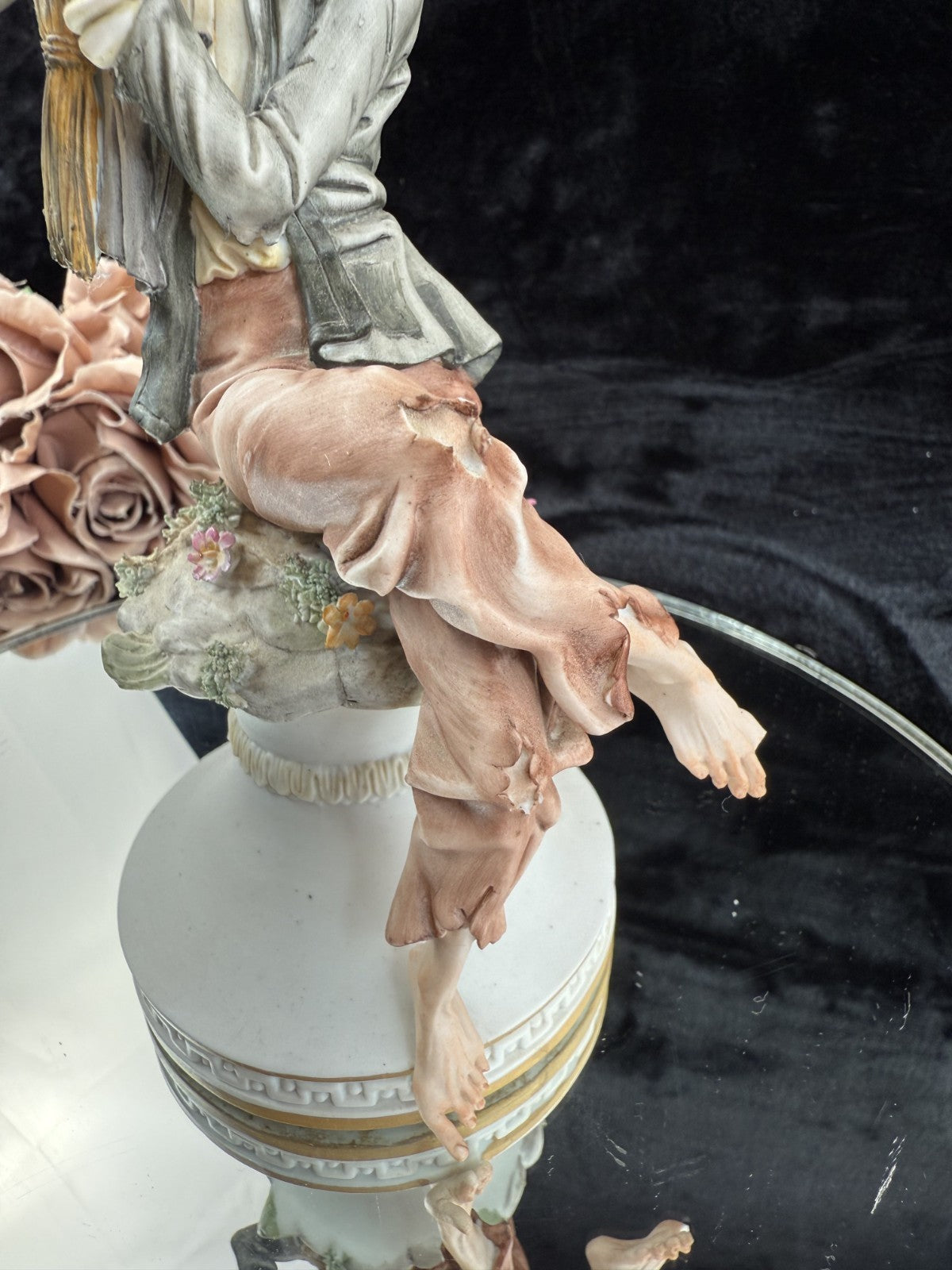 Porcelain Italian Figurine "The Flute Player" Le Nove Bertosca, Galleni Livorno14