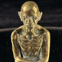 Thumbnail for Antique Brass Indian Starving Buddha Statue – 3” Fasting Siddhartha Figurin9