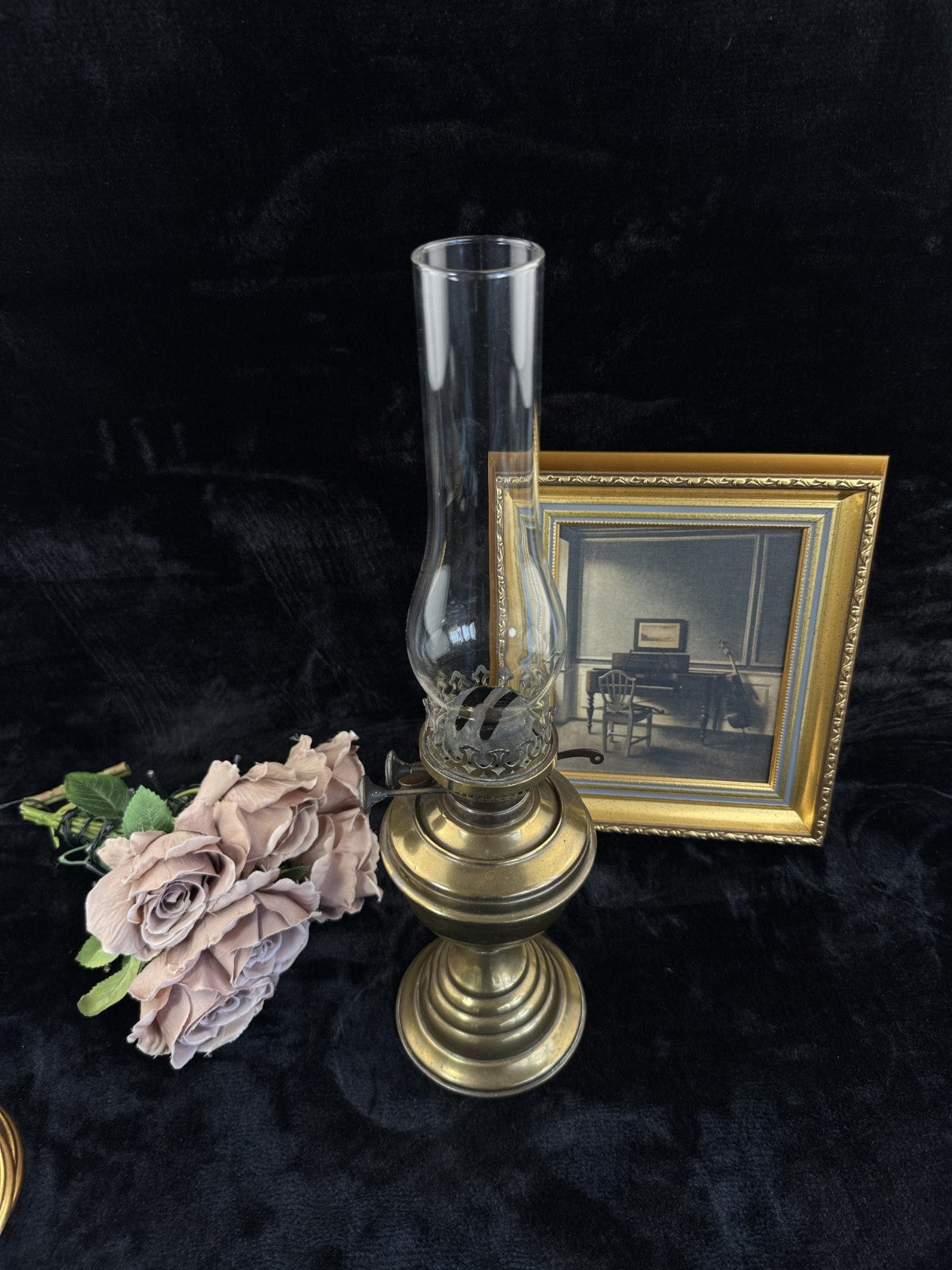 Vintage Vapalux Brass Oil Lamp  British Made Kerosene Lamp 20 in15
