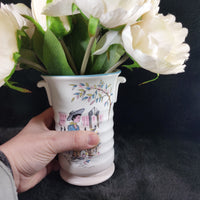 Thumbnail for Crown Ducal Ware Petit Rêverie Vase English 1950s Hand-Painted decor Earthenware13